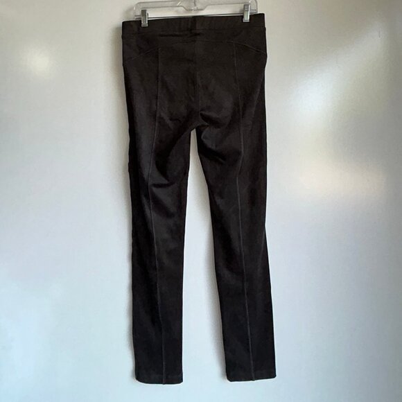 NWT DAVID LERNER Bergen Seamed Micro Suede Leggings Large Green - Picture 4 of 10